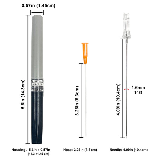 14G Medical Chest Decompression Needle Emergency Equipment First Aid Kit Tension Pneumothorax Thoracic Needle