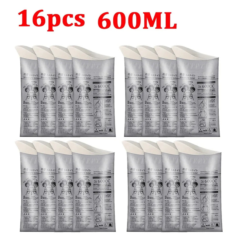 4-20pc 600/750ml Portable Urine Bag for for Men Women Kids Outdoor Camping Travel Car Jam Emergency Toilets Disposable Urine Bag