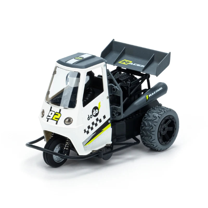 S810 1/16 2.4GHz RC Car High Speed RC Drift Motorcycle Three Wheel LED Light Tail Spray 80m Remote Control Racing Car Kid Gift