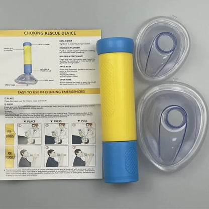 First Aid Kit Choking Respiratory Anti Asphyxia Face Mask CPR Artificial Emergency Adults & Children 2 Size Home Rescue Device