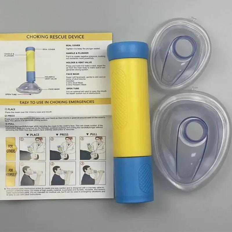 First Aid Kit Choking Respiratory Anti Asphyxia Face Mask CPR Artificial Emergency Adults & Children 2 Size Home Rescue Device