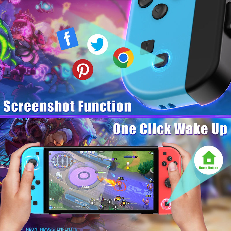 Joycons Gamepad For Nintendo Switch//Lite/Oled/Ios/Android Bluetooth Wireless Controller Joystick With Trubo Video Game Consoles