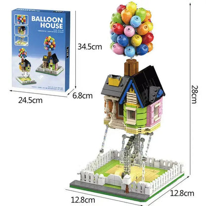 Creative Balloon Flying House Assembly Figure Movie of Up Construction Model Bricks Set Gift Toys For Kids Children