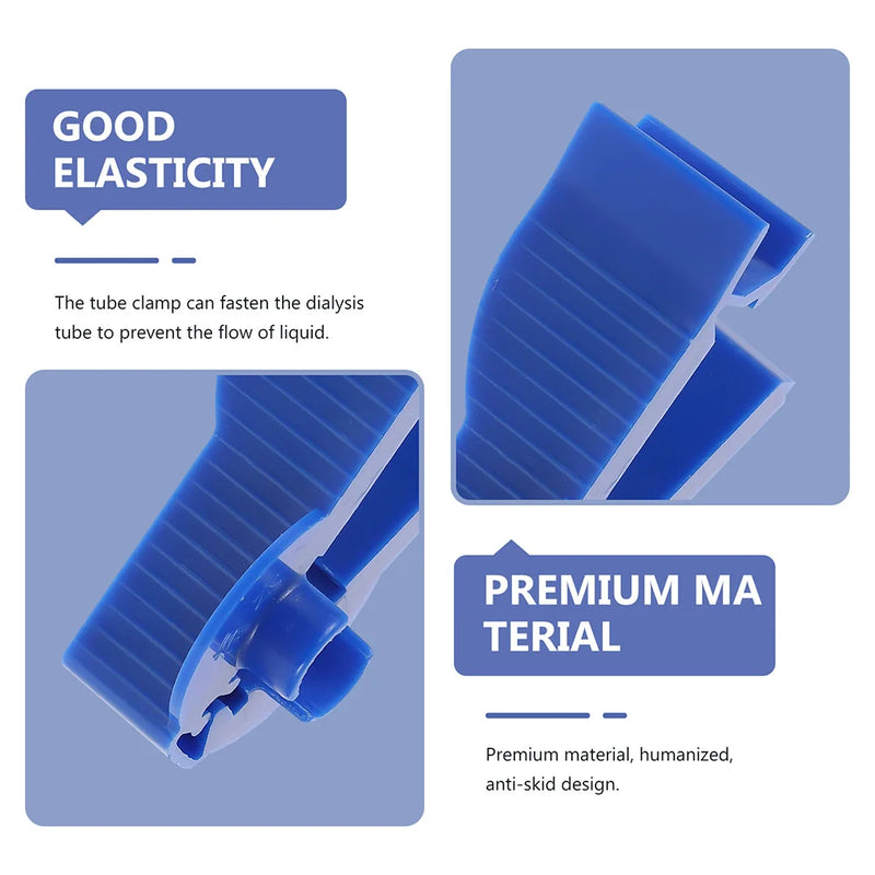 6 Pcs Peritoneum Permeable Pipe Clamp Bathroom Abs Peritoneal Dialysis Supplies Clips