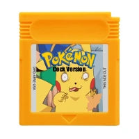 GBC Game Cartridge Pokemon Series Black White Genesis Creepy Black Dark Energy 16 Bit Video Game Console Card