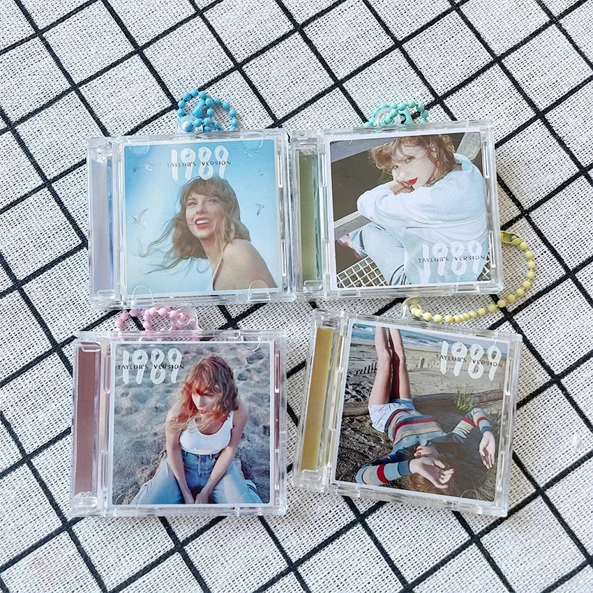1pcs Custom mini CD case NFC Play songs DIY Artist Singer Music CD Smart Keychain Backpack decorative hangings