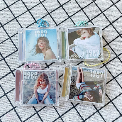 1pcs Custom mini CD case NFC Play songs DIY Artist Singer Music CD Smart Keychain Backpack decorative hangings