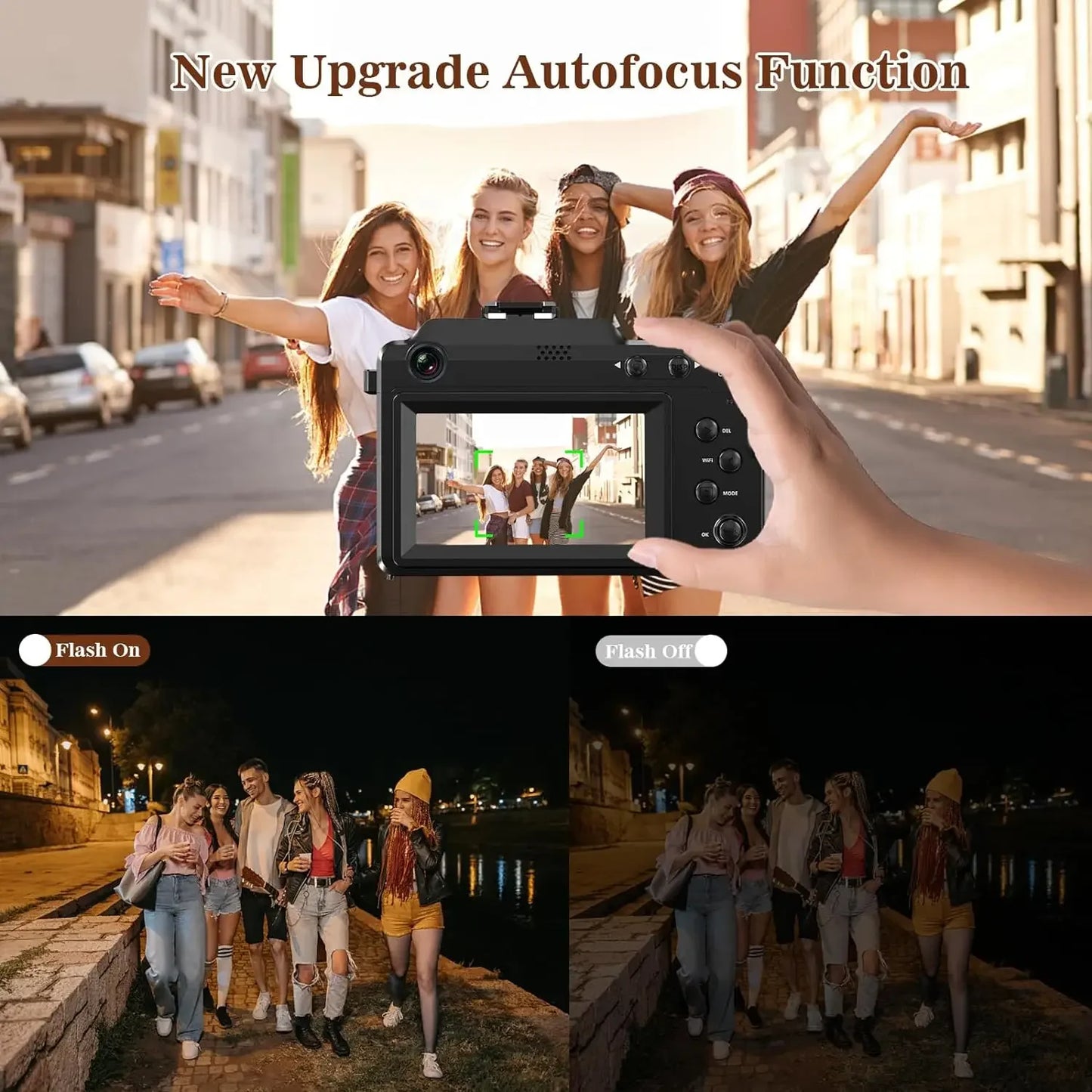 Komery 56MP Digital Professional Camcorder 4K ultra HD Video Compact Cameras Selfie Dual battery 18X Zoom WIFI Webcam DIY Shells