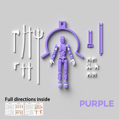 3D Printed Multi-articular Action Figures Mannequin With multiple accessories DIY modeling Model Toy for Kids Adults HolidayGift