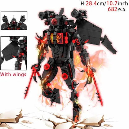 New Skibidi Toilet Weapon Titan TVMan Figure Building Block Toys For Boy Speakerman Bricks DIY Model Toy For Kid Adult Xmas Gift