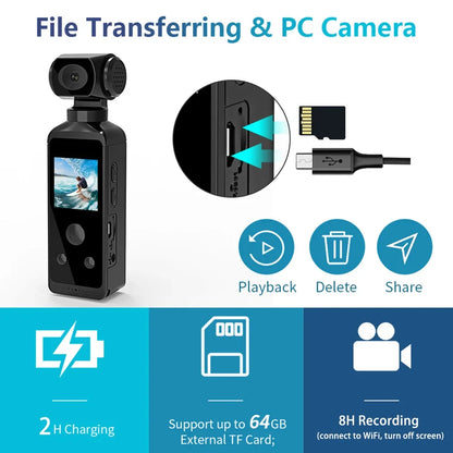 1080P 4K WiFi HD Mini Camera 270 Rotatable Camcorders Outdoor Sports DV With Waterproof Case Video Recorder Camcorder Recording