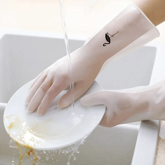 Waterproof Rubber Latex Dish Washing Gloves Kitchen Durable Cleaning Housework Chores Dishwashing Tools