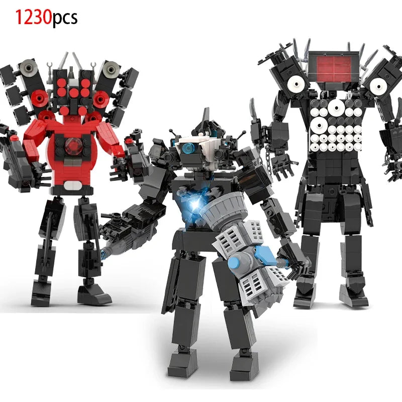 New Skibidi Toilet Weapon Titan TVMan Figure Building Block Toys For Boy Speakerman Bricks DIY Model Toy For Kid Adult Xmas Gift