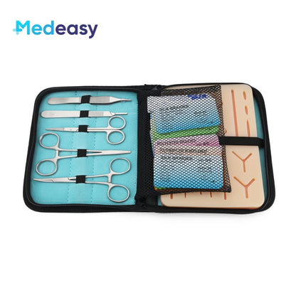 Medical Students Suture Practice Kit Surgical Training with Skin Pad Model Tool Set Educational Teaching Equipment