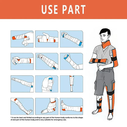 First Aid Splint Roll Universal Aluminum Splint Roll Medical Survival Polymer For Fixture Bone Emergency Kit Outdoor Travel