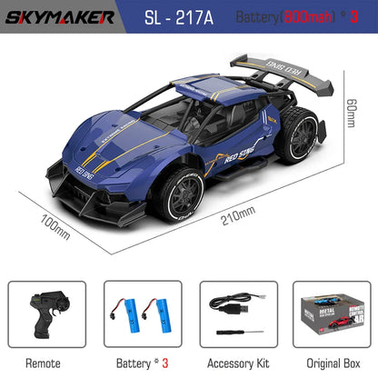 RC Metal Car Toys 1/24 2.4G High Speed Remote Control Mini Scale Model Vehicle Electric Metal RC Car Toys for Boys Children Gift