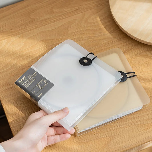 Transparent Color Plastic Disc CD Case DVD Holder Wallet Storage Bag Organizer Cover Box CD DVD Album Cases With Buckle