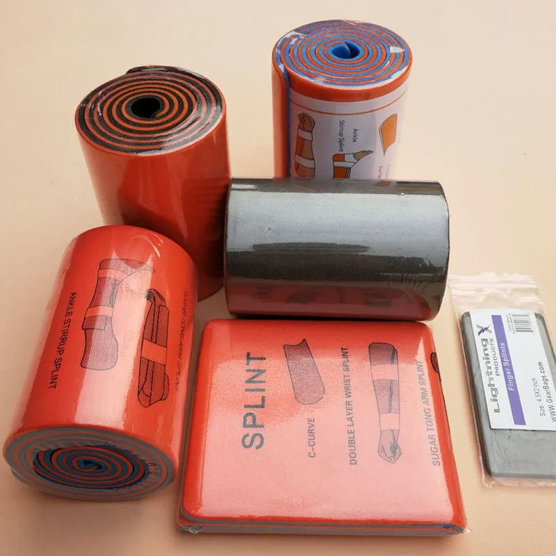 Reusable Medical Splint Roll First Aid EMT Bag Rolled Splint Outdoor Family Emergency Fracture Fixed for Neck,Leg,Arm Injuries