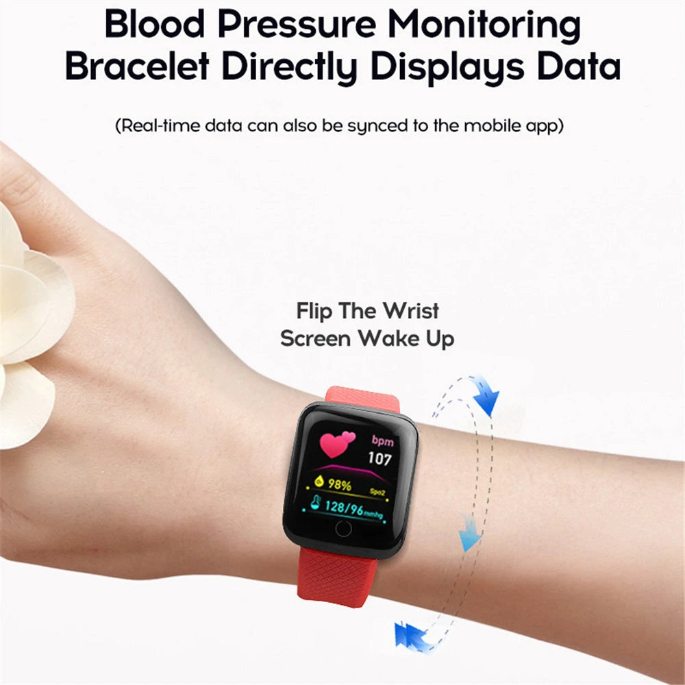 D13 Wireless Smart Watch Men Women Blood Pressure Heart Rate Monitor D20 Pro Sport Smartwatch Fitness Tracker Wristbands