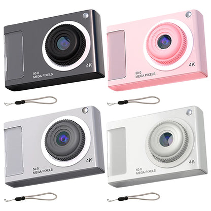 48MP HD Digital Camera 2.4in IPS Display 16X Zoom Video Camera with Fill Light 4K Student Selfie Camera for Kids Students Teens