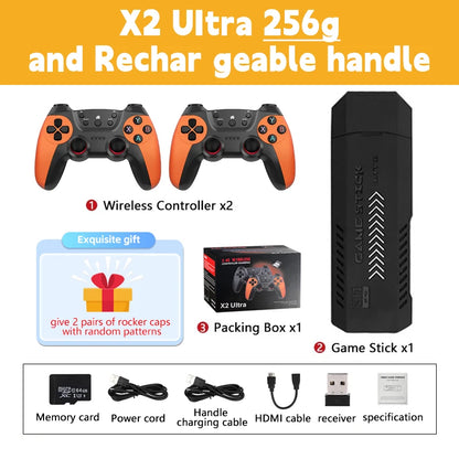 X2 Ultra X2 Plus GD10 Pro 4K Game Stick 3D HD Retro Video Game Console Wireless Controller TV 50 Emulator For PS1/N64/DC  Gift