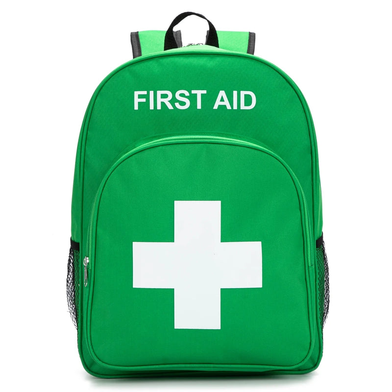 Red Emergency Bag First Aid Backpack Empty Medical Bag Treatment First Responder Trauma Bag for Preschool Child Care Center