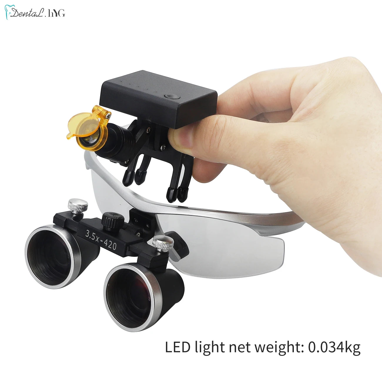 Dental Loupes Dental Magnifier Dental Lab Medical Loupes Magnification Binocular 2.5/3.5x Headlight Wireless  5W Headlamp