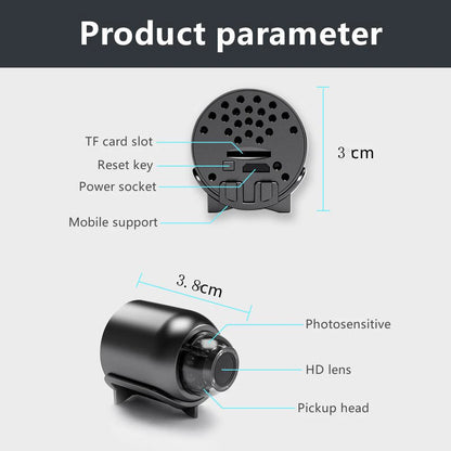 X5 Mini Wifi Camera 720P HD 120 Degrees Baby Monitor Security Surveillance Camera for Home Office Camcorder Video Recorder