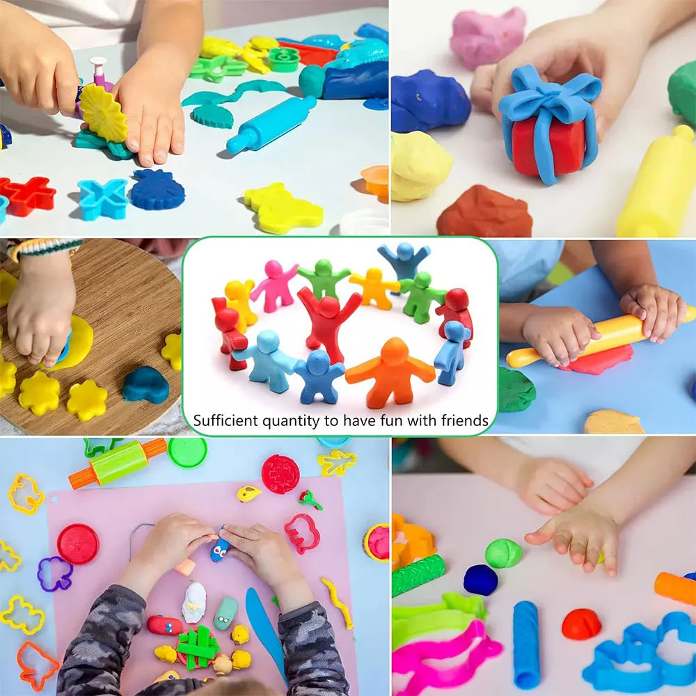 DIY Creative Dough Cutting Kit Plastic Knife Set Mold 3D Plasticine Mold Modeling Clay Accessories For Children Educational Toys
