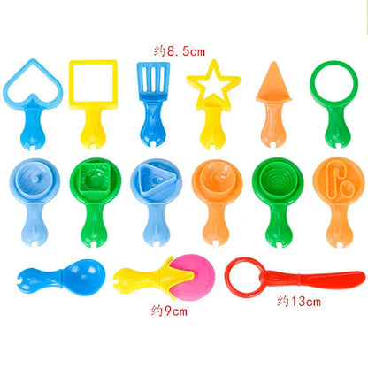 DIY Creative Dough Cutting Kit Plastic Knife Set Mold 3D Plasticine Mold Modeling Clay Accessories For Children Educational Toys