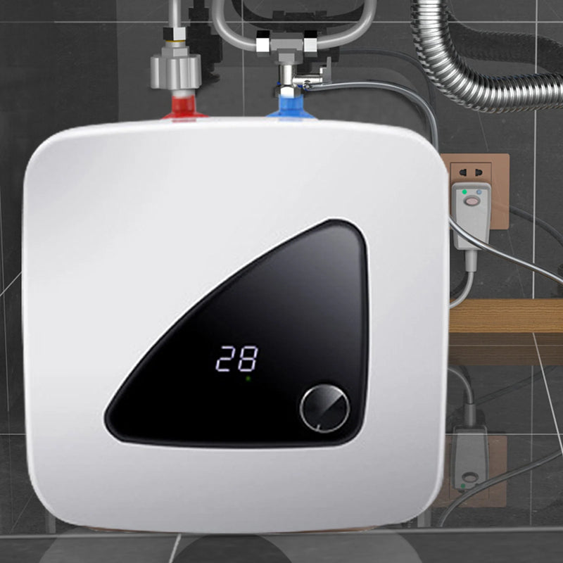 Sweetmile 110V 1500W Digital Display Electric Water Heater with 8L Storage Water Tank Temperature Adjustment Range 30℃-65℃