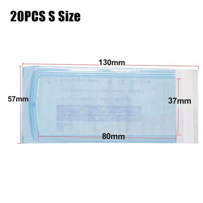 200/20/10PCS Disposable Self-sealing Sterilization Pouches Bags 7 Sizes Medical-grade Bag Disposable Nail Art Tattoo Accessories
