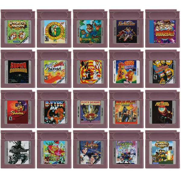GBC Game Cartridge Harvest Moon Metal Gear Solid Metroid II DX Shantae 16 Bit Video Game Console Card