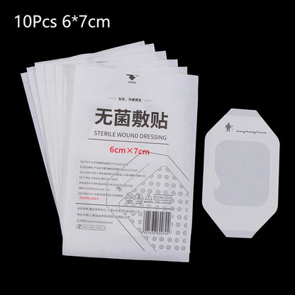 10Pcs Transparent Film Dressing Waterproof Wound Bandage Adhesive Patches Post Infusion Indwelling Needle Fixing Paste