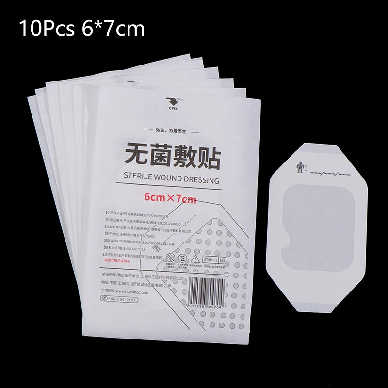 10Pcs Transparent Film Dressing Waterproof Wound Bandage Adhesive Patches Post Infusion Indwelling Needle Fixing Paste