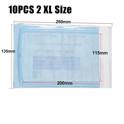 200/20/10PCS Disposable Self-sealing Sterilization Pouches Bags 7 Sizes Medical-grade Bag Disposable Nail Art Tattoo Accessories