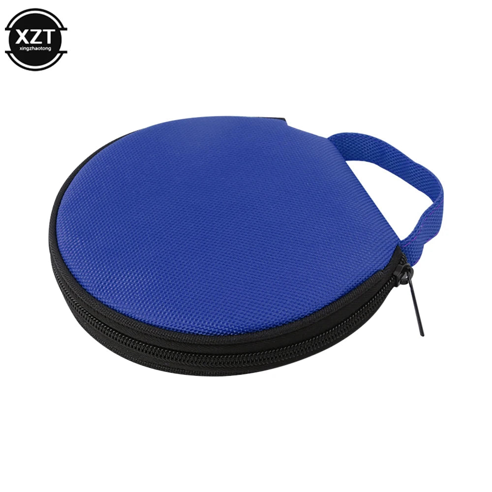 Portable CD DVD Case Storage Disc 20 Capacity Dual-use Oxford Cloth Storage Bag Round Holder with Zipper for Home Car CD Box Bag