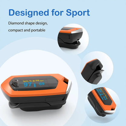 Yongrow Medical Rechargeable Digital Fingertip Pulse Oximeter Blood Oxygen Saturation Meter Finger SPO2 PR Monitor Oximetro