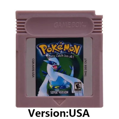GBC 16-bit Game Video Game Cartridge Console Card Pokemon Red Blue Crystal Golden Green Silver Yellow with Multi-language