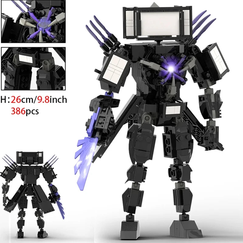 New Skibidi Toilet Weapon Titan TVMan Figure Building Block Toys For Boy Speakerman Bricks DIY Model Toy For Kid Adult Xmas Gift