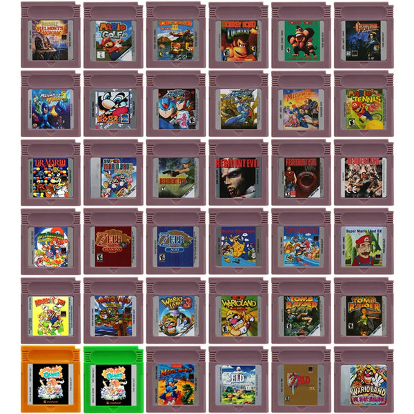 GBC Video Game Cartridge 16 Bit Games Card Castlevania Donkeyy Kong Marioo Residentt Evil Zeldaa Warioo Himes Quest Megaa Man