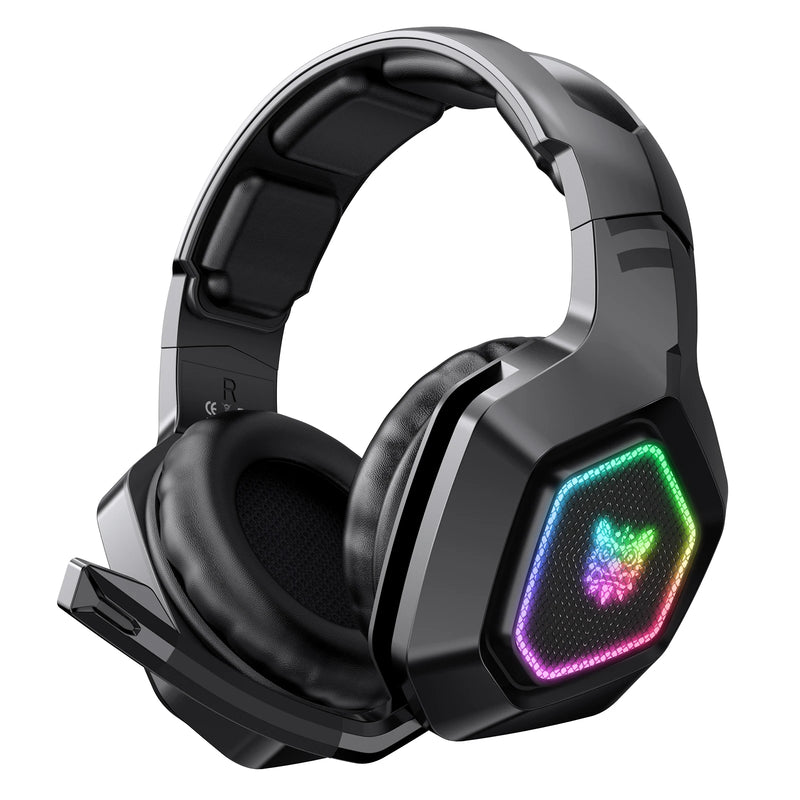 ONIKUMA B100 2.4Ghz Gaming Headset Noise Cancelling Wireless Headphone with Microphones RGB light Earphones for PS5, PS4, XBOX