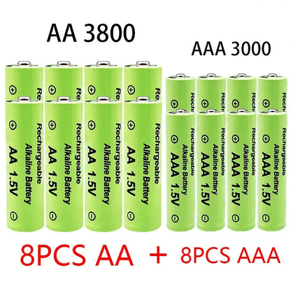 1.5V AA + AAA NI MH Rechargeable AA Battery AAA Alkaline 2100-3000mah For Torch Toys Clock MP3 Player Replace Ni-Mh Battery