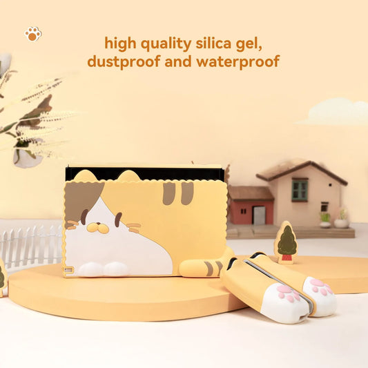 GeekShare Charging Dock Case for  Nintendo Switch OLED Kawaii 3D Cat Jojo Silicone Soft Dock Shell NS Game Accessories