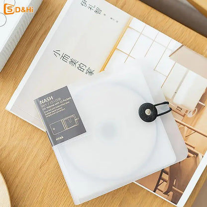 Transparent Color Plastic Disc CD Case DVD Holder Wallet Storage Bag Organizer Cover Bag Box CD DVD Album Box Cases With Buckle