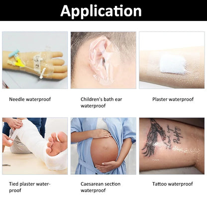 100Pcs Medical Transparent Wound Dressing PU Film Waterproof Adhesive Plaster Fixation Tape Tattoo Film Skin Protect Patch