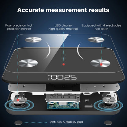 INSMART Bathroom Scale Smart Body Balance Body Fat Digital Bioimpedance Scale Electronic Persona Scale Digital Weight Body Scale