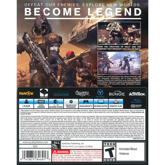 Destiny PS4 Game Original Closed Box with Security Strip Fast Delivery